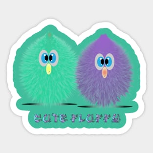 FLUFFY BIRDS Sticker